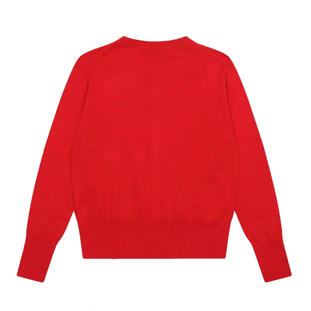 "Year of the Dragon🐉Limited" vivienne west wood West Queen Vivian Saturn classic knitted sweater wool cardigan 2024FW latest 🧩15% merino cotton wool 85% wool blend 🧩Correct Italian 🇮🇹100% wool washed wheat logo Size: S -M- L Color: Black Cream Apricot Coffee Gray Fluorescent Green Blue Chinese Red